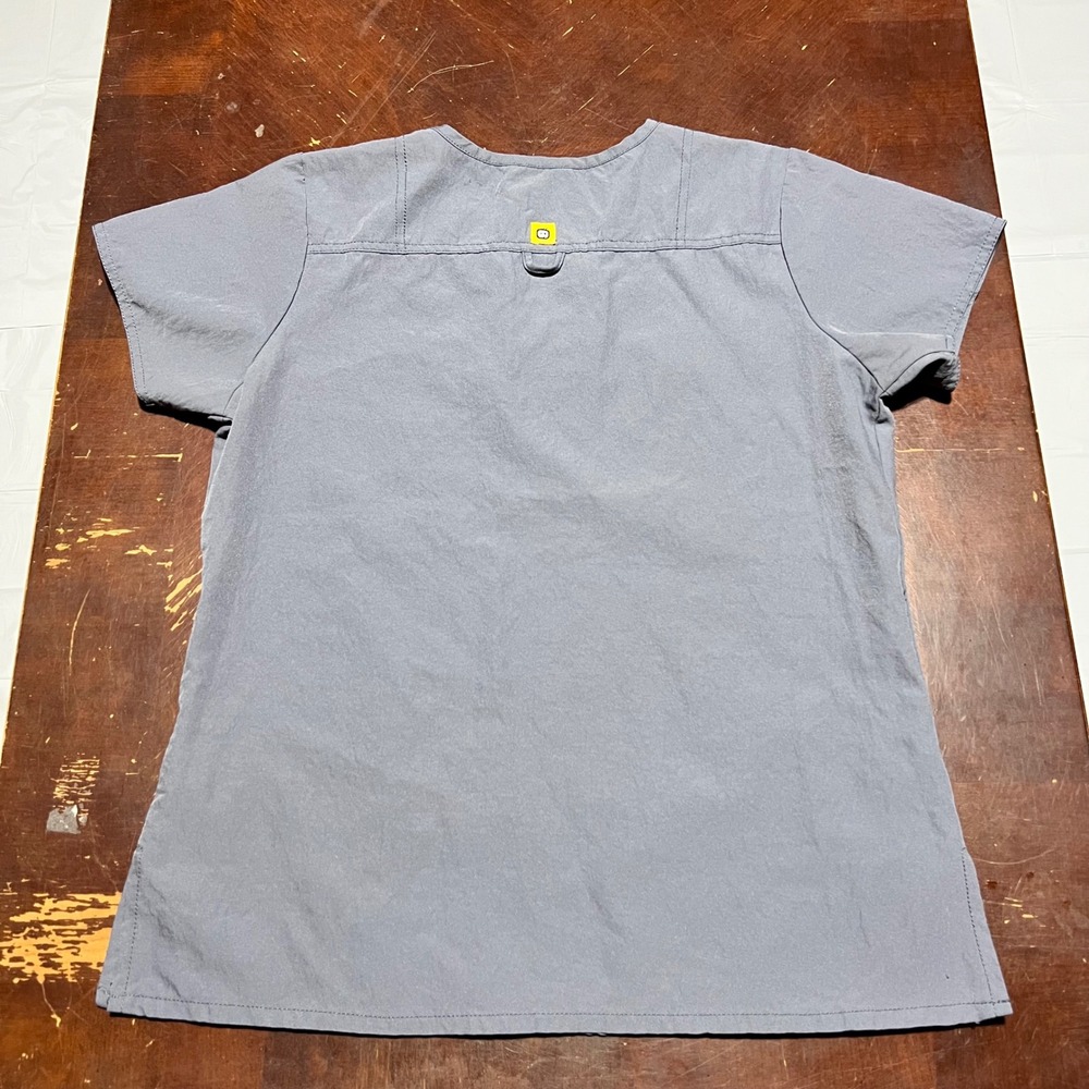 WonderWink Four-Stretch V-Neck Scrub Top Pewter Gray Womens Medium 6108 - Picture 11 of 11